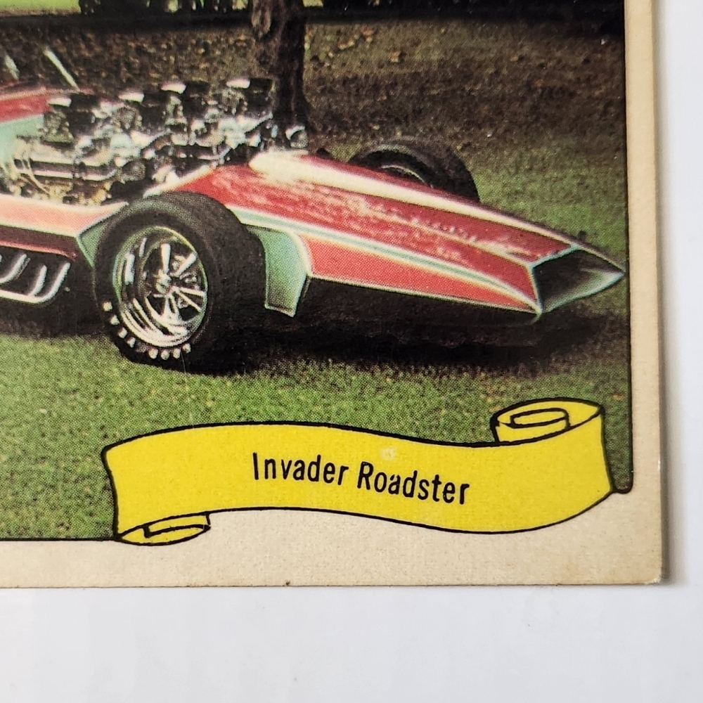 🚀 Vintage 1970 Fleer GEORGE BARRIS Kustom City Sticker - INVADER ROADSTER 👽 - Picture 9 of 9